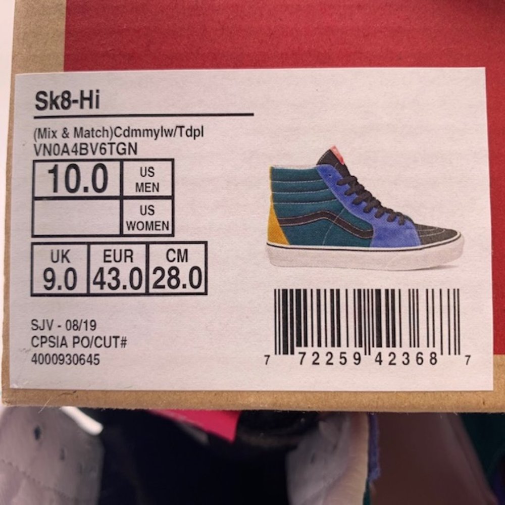 Vans SK8-Hi Mix & Match Skateboard Shoe - Picture 7 of 7